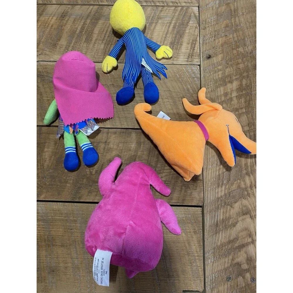 Nightmare Before Christmas Tim Burton Neon Set of 4 Collector's Plush 6in - 11in